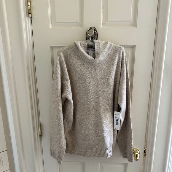 COZY JONES NY SWEATER WITH HOOD AND WARMING "POCKET"-NWT/XL - Picture 2 of 9
